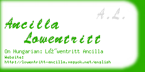 ancilla lowentritt business card